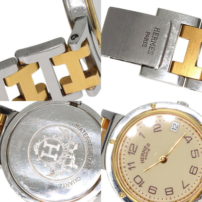 HERMES Clipper Old Belt Watches Stainless Steel/SSxGP mens