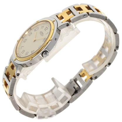 HERMES Clipper Old Belt Watches Stainless Steel/SSxGP mens
