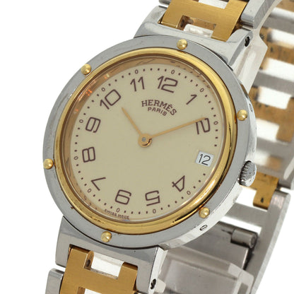 HERMES Clipper Old Belt Watches  Stainless Steel/SSxGP mens