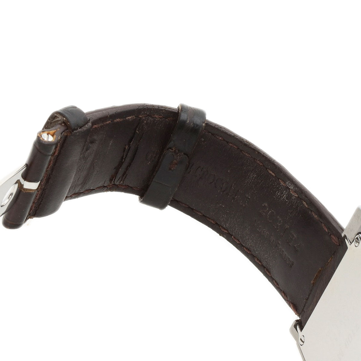 GUCCI Square face Watches 7100M Stainless Steel/Leather mens