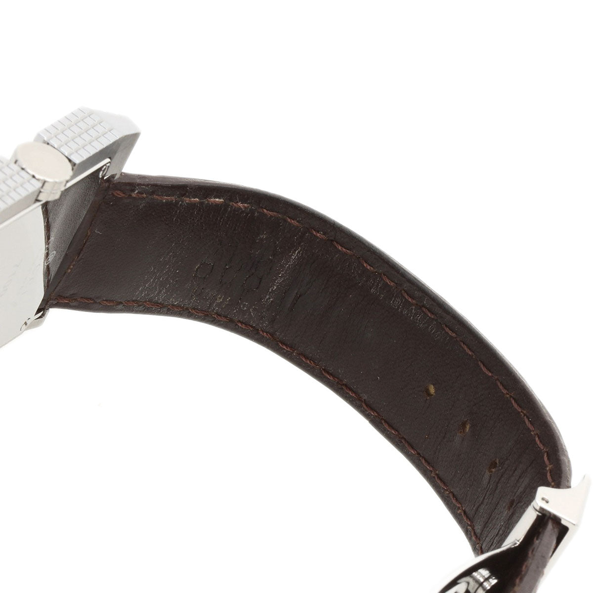 GUCCI Square face Watches 7100M Stainless Steel/Leather mens