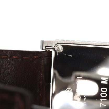 GUCCI Square face Watches 7100M Stainless Steel/Leather mens