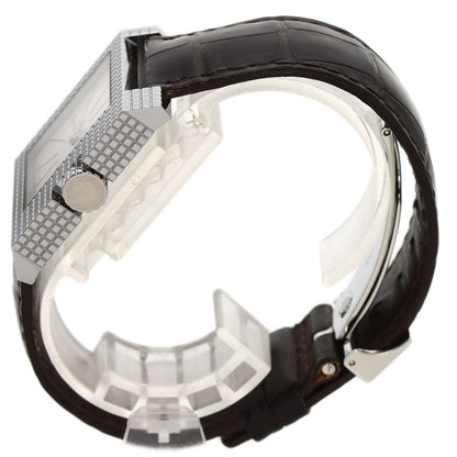 GUCCI Square face Watches 7100M Stainless Steel/Leather mens