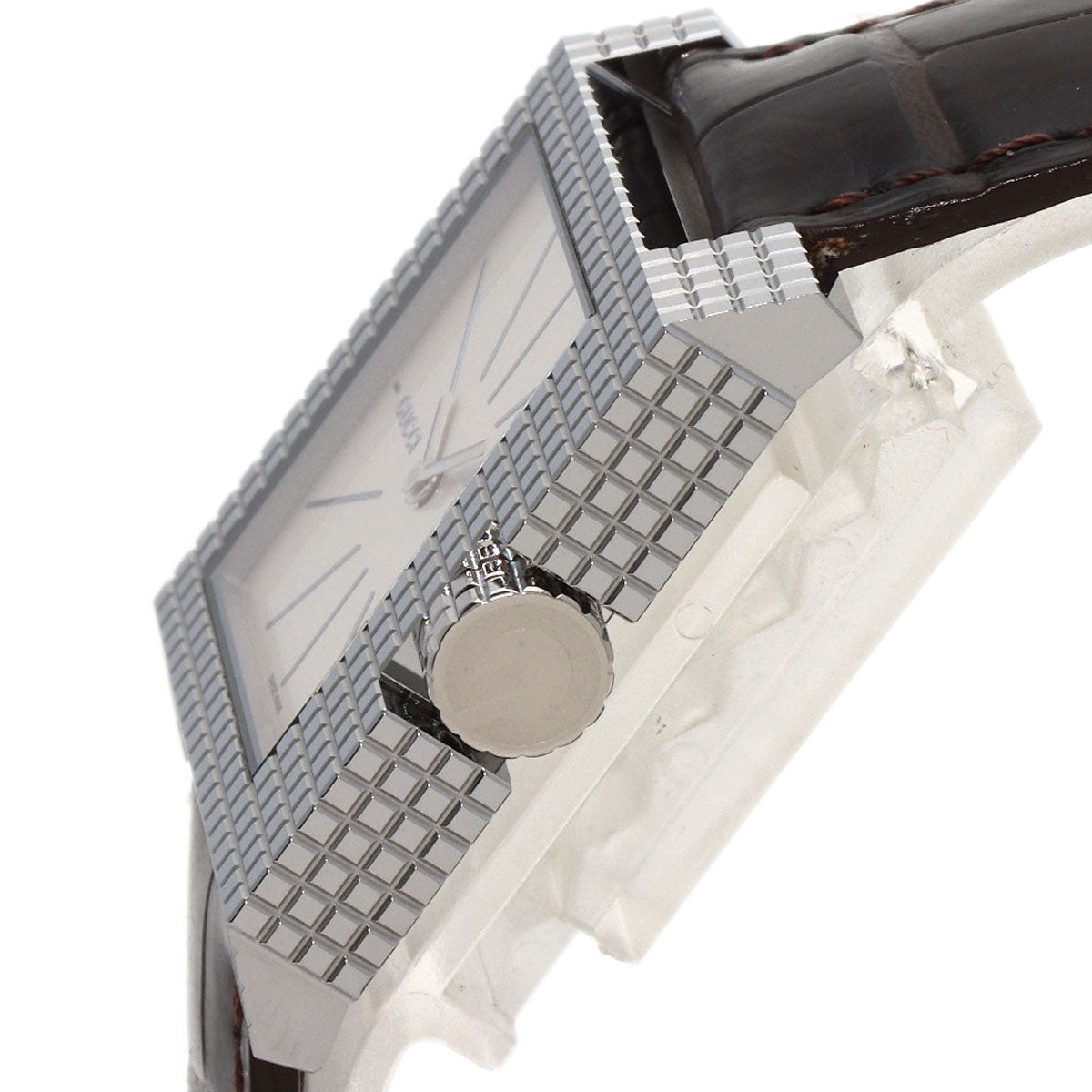 GUCCI Square face Watches 7100M Stainless Steel/Leather mens