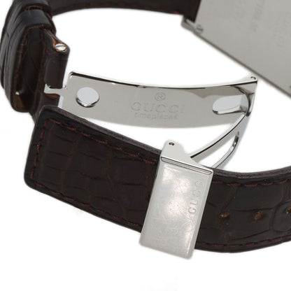 GUCCI Square face Watches 7100M Stainless Steel/Leather mens