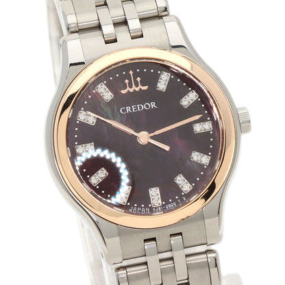 SEIKO CREDOR 22P Diamond Watches GSAS056 4J81-0AX0 Titanium/Titanium Ladies