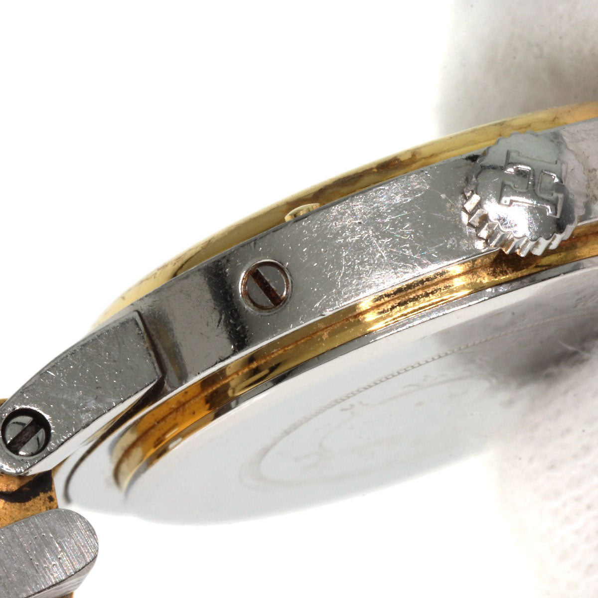 HERMES Clipper Old Belt Watches Stainless Steel/SSxGP Ladies