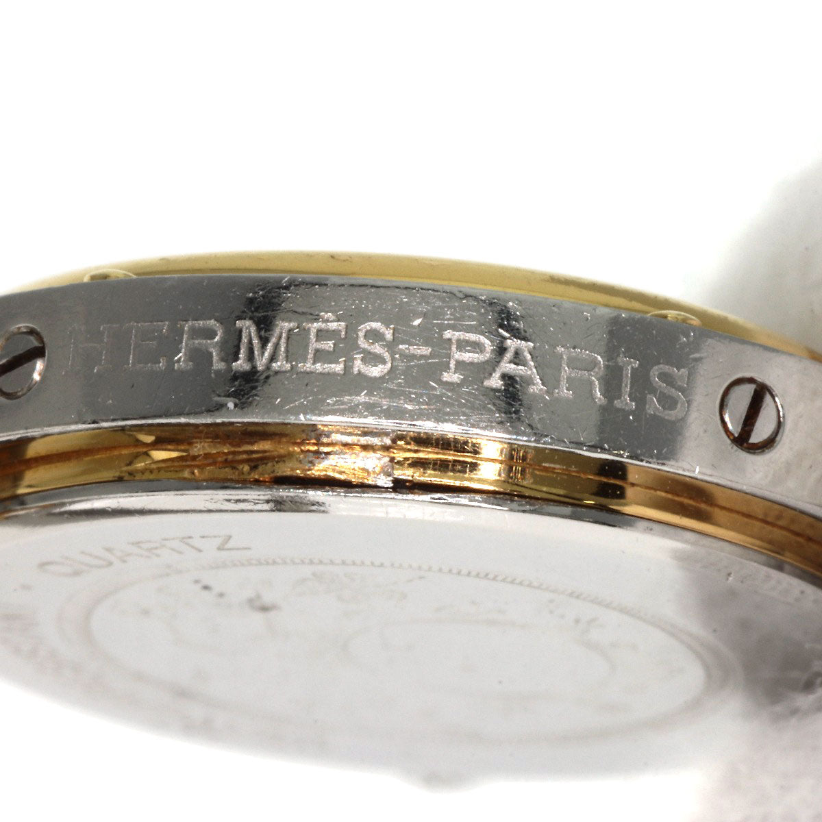 HERMES Clipper Old Belt Watches Stainless Steel/SSxGP Ladies