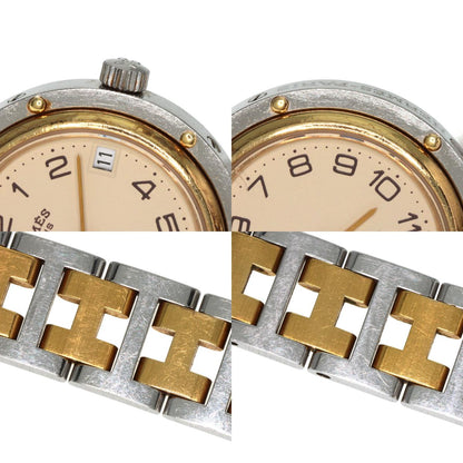 HERMES Clipper Old Belt Watches Stainless Steel/SSxGP Ladies