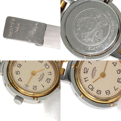 HERMES Clipper Old Belt Watches Stainless Steel/SSxGP Ladies