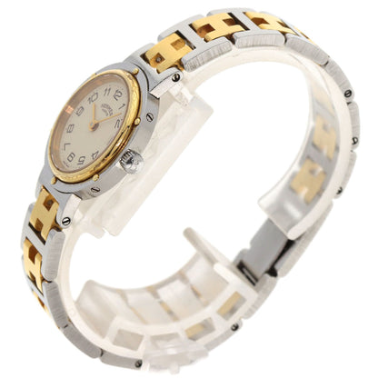 HERMES Clipper Old Belt Watches Stainless Steel/SSxGP Ladies