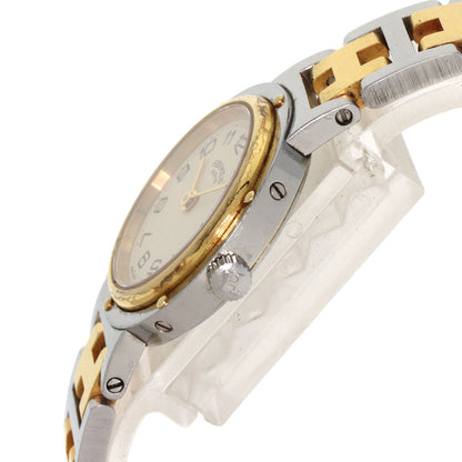HERMES Clipper Old Belt Watches Stainless Steel/SSxGP Ladies