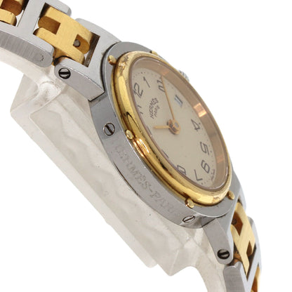HERMES Clipper Old Belt Watches Stainless Steel/SSxGP Ladies