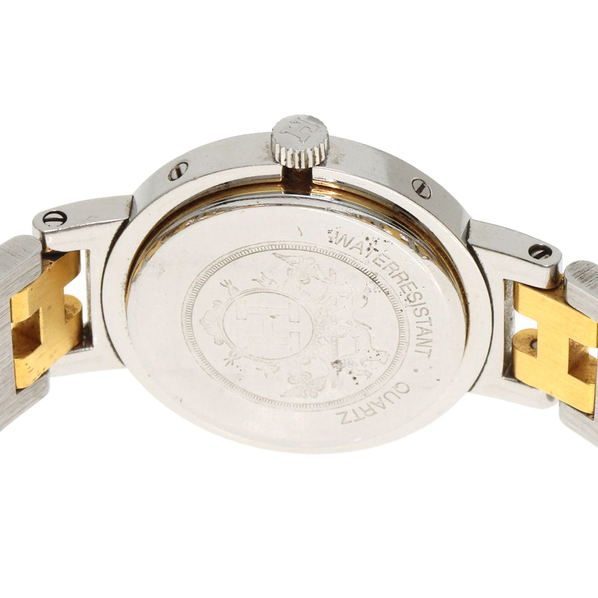 HERMES Clipper Old Belt Watches  Stainless Steel/SSxGP Ladies