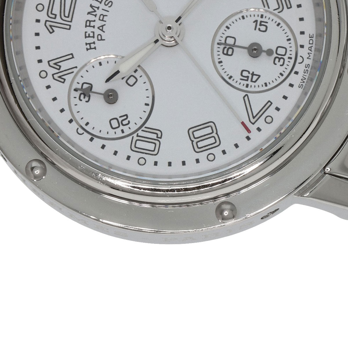 HERMES Clipper Chronograph New Buckle Watches CL1.310 Stainless Steel/Stainless Steel Ladies