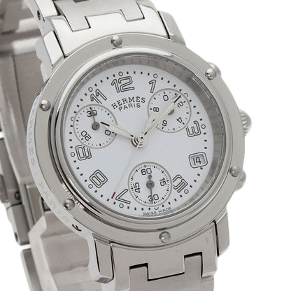 HERMES Clipper Chronograph New Buckle Watches CL1.310 Stainless Steel/Stainless Steel Ladies