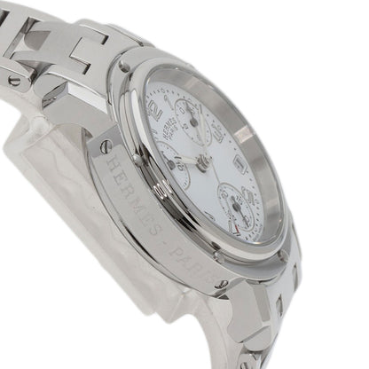 HERMES Clipper Chronograph New Buckle Watches CL1.310 Stainless Steel/Stainless Steel Ladies