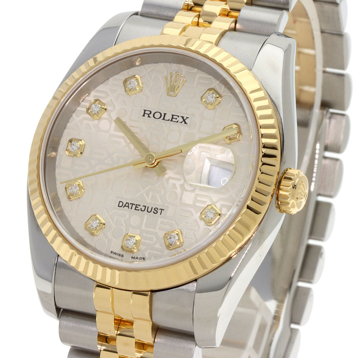 ROLEX Datejust 10P Diamond Horicon Watches 116233G Stainless Steel/SSxK18YG mens