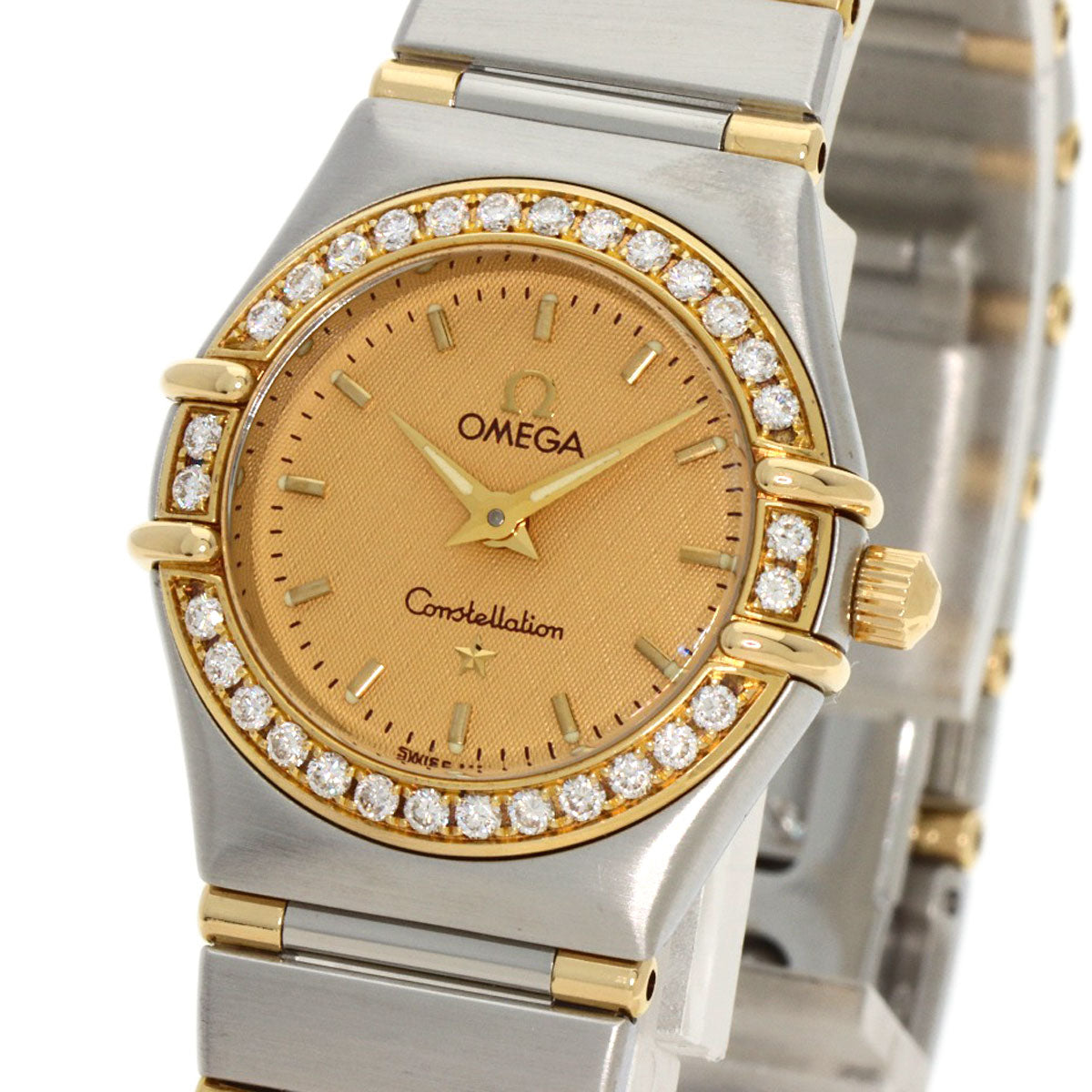 OMEGA Constellation Mini Bezel Diamond Watches 1367.10 Stainless Steel/SSxK18YG Ladies