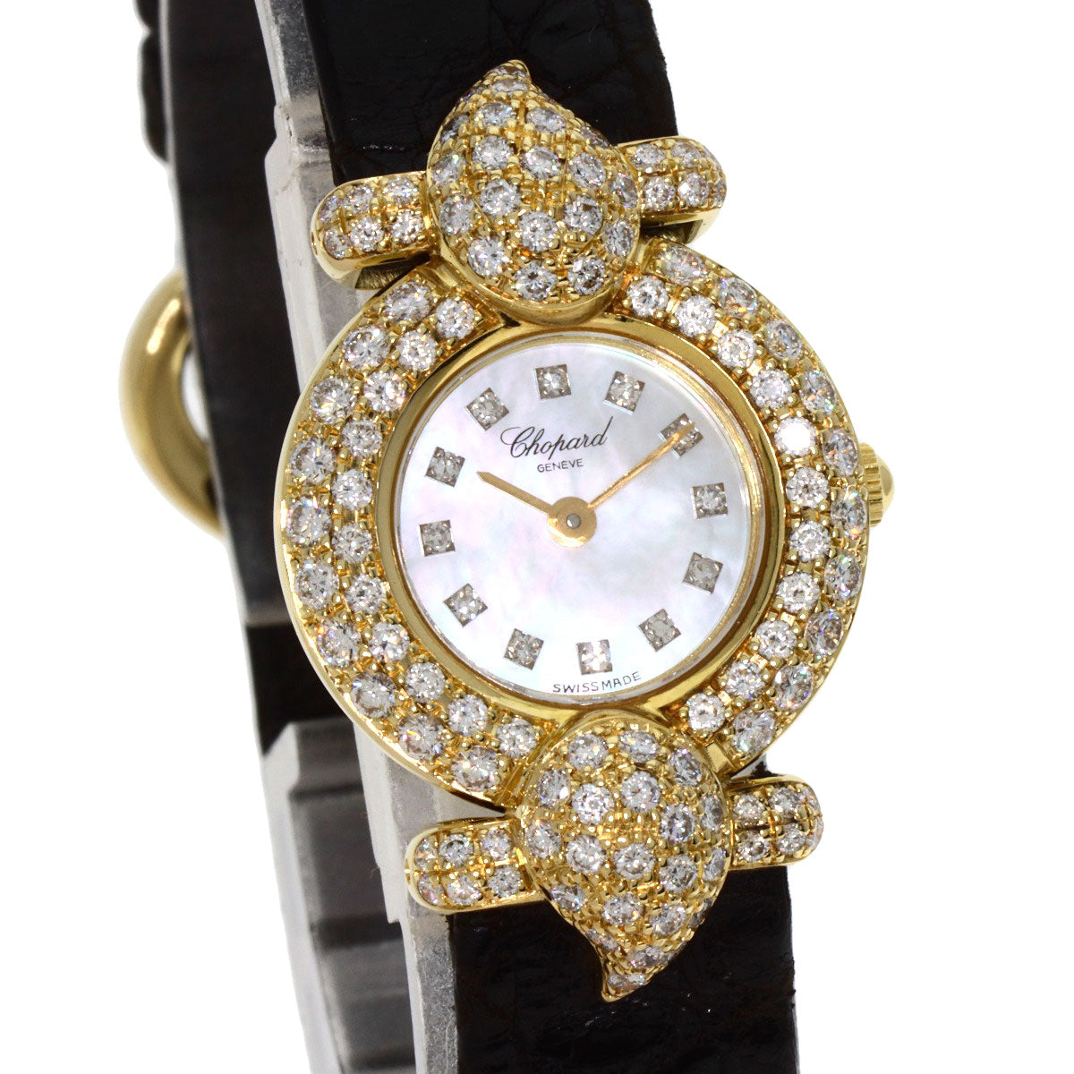 Chopard Kashmir Diamond Maker Complete Watches 43/6031S K18 Yellow Gold/Leather Ladies
