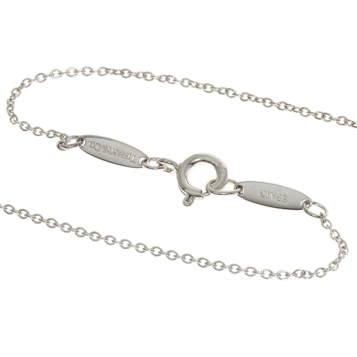 TIFFANY&Co. Open heart Necklace Silver Ladies [Used]