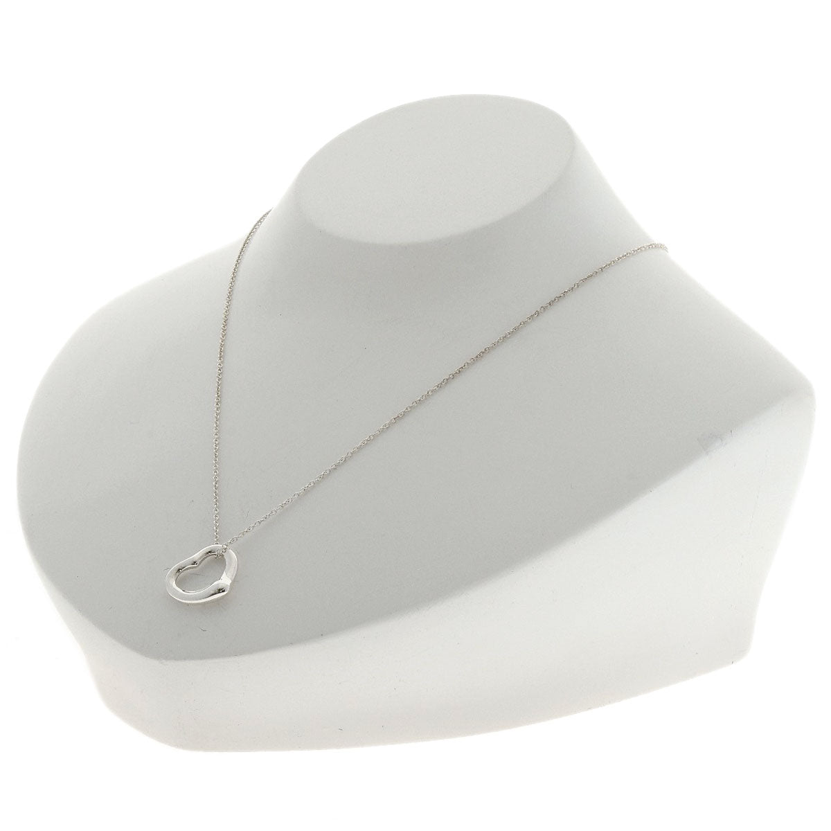 TIFFANY&Co. Open heart Necklace Silver Ladies [Used]