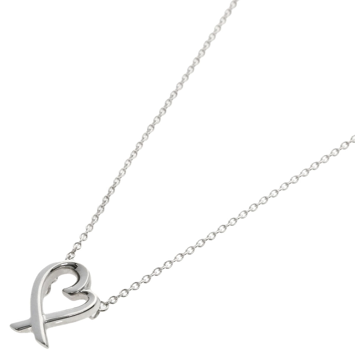 TIFFANY&Co. Loving heart Necklace Silver Ladies [Used]