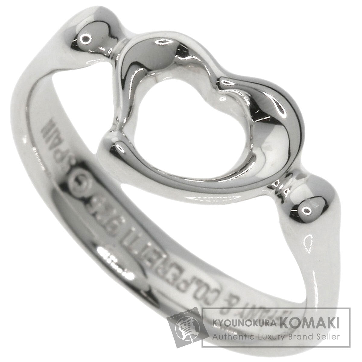 TIFFANY&Co. Open heart Ring Silver Ladies [Used]