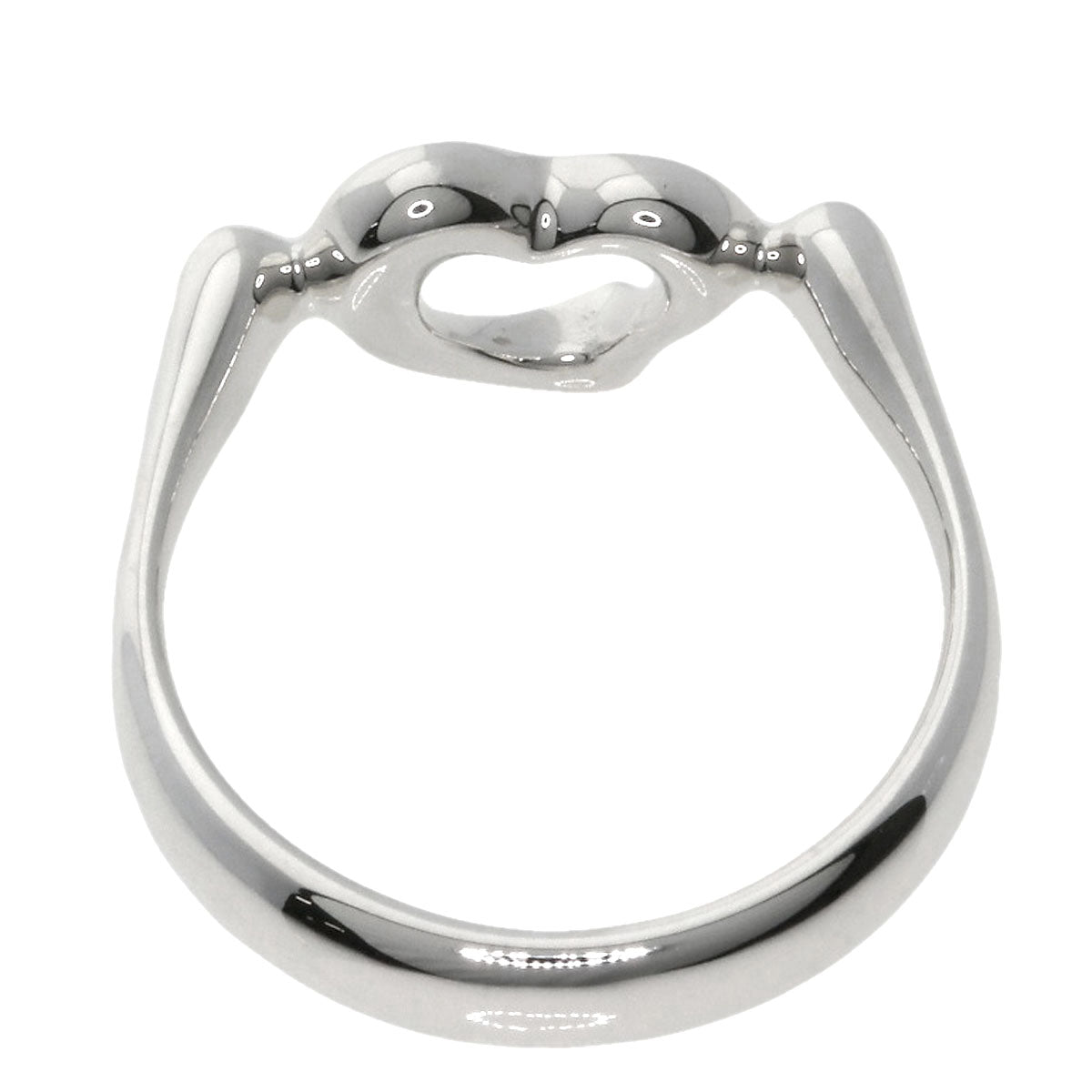 TIFFANY&Co. Open heart Ring Silver Ladies [Used]