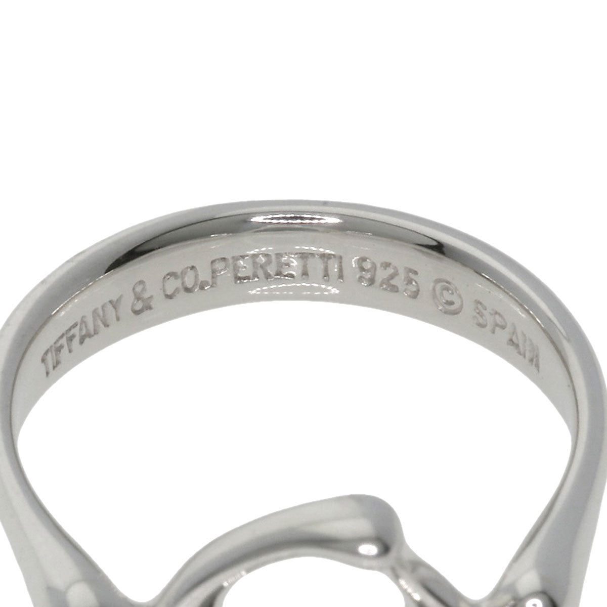 TIFFANY&Co. Open heart Ring Silver Ladies [Used]
