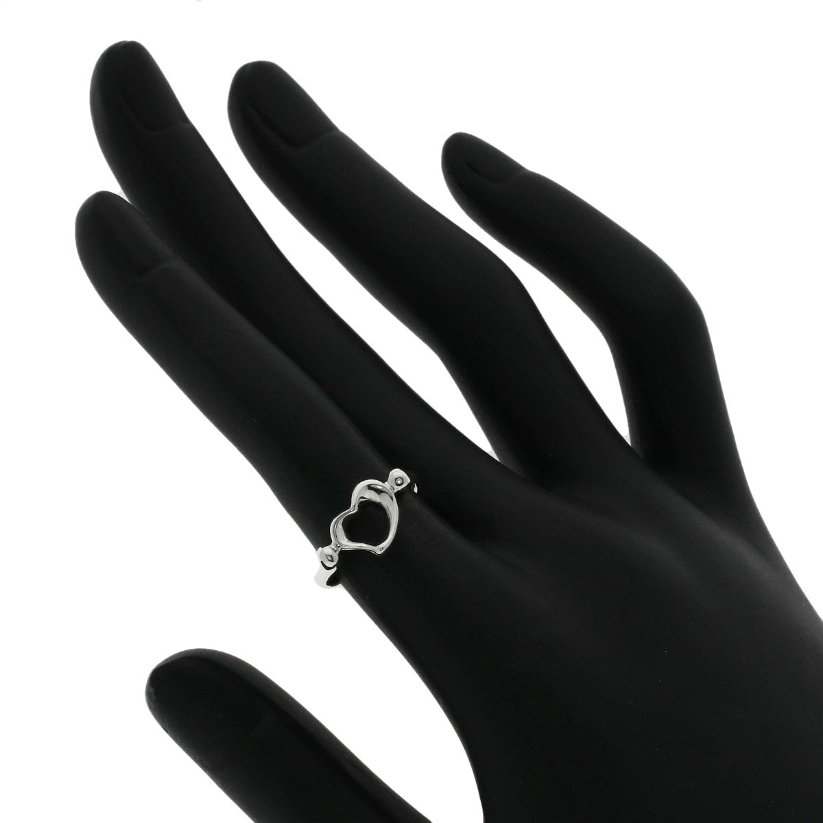 TIFFANY&Co. Open heart Ring Silver Ladies [Used]