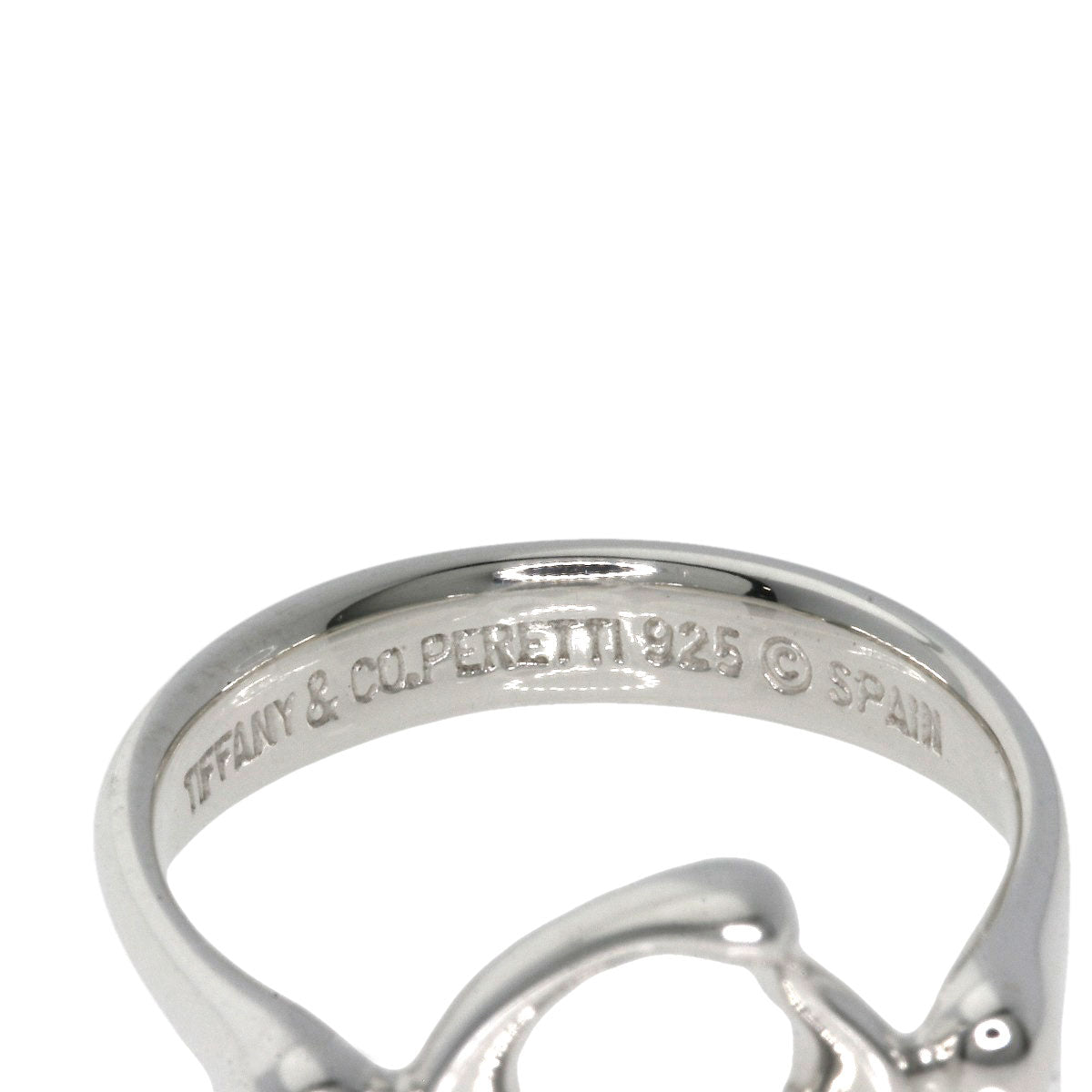 TIFFANY&Co. Open heart Ring Silver Ladies [Used]
