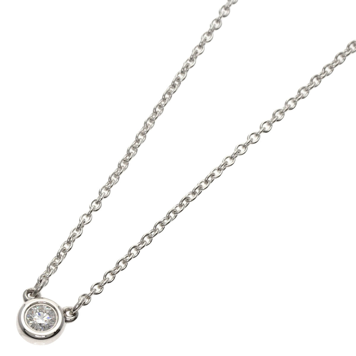 TIFFANY&Co. By The Yard 1P Diamond Necklace Silver Ladies [Used]