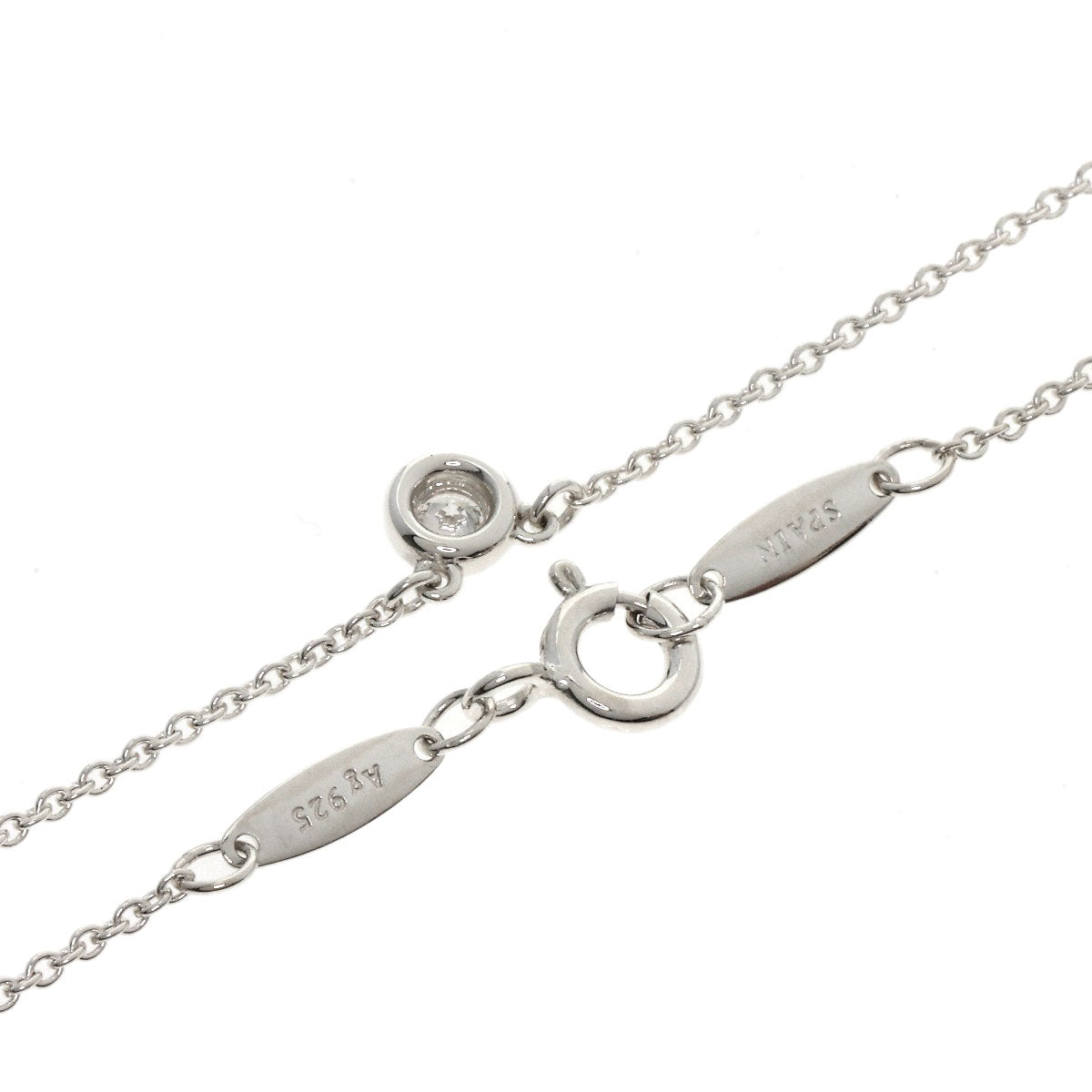 TIFFANY&Co. By The Yard 1P Diamond Necklace Silver Ladies [Used]