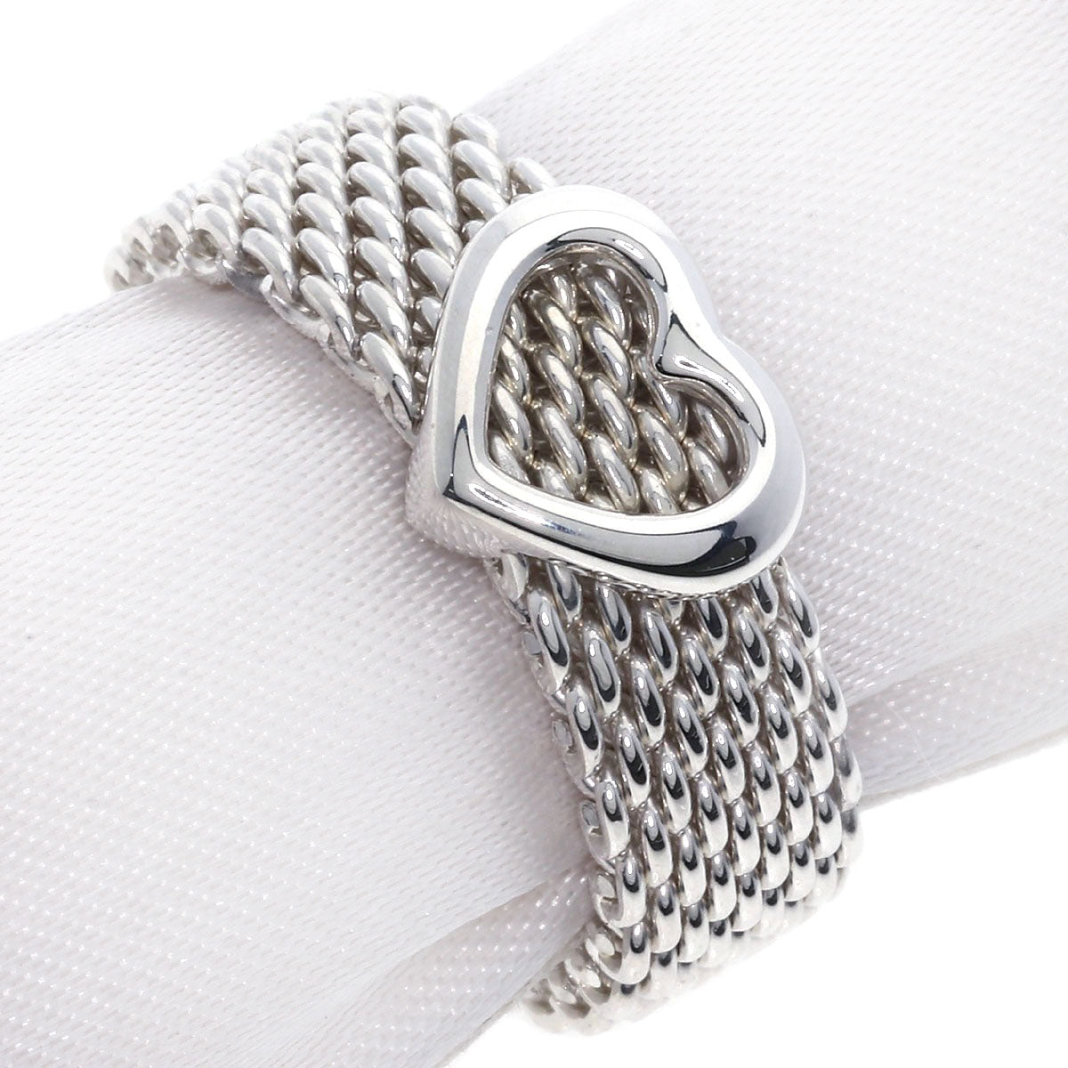 TIFFANY&Co.   Ring Somerset mesh Silver Ladies