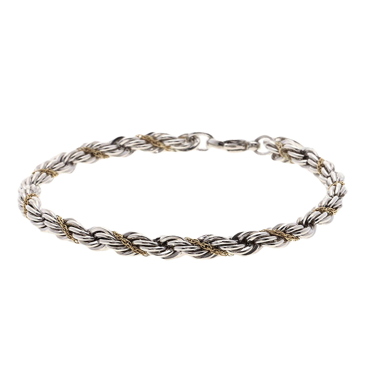 TIFFANY&Co.   Bracelet Twisted Rope Medium Silver 18K Yellow GoldLadies