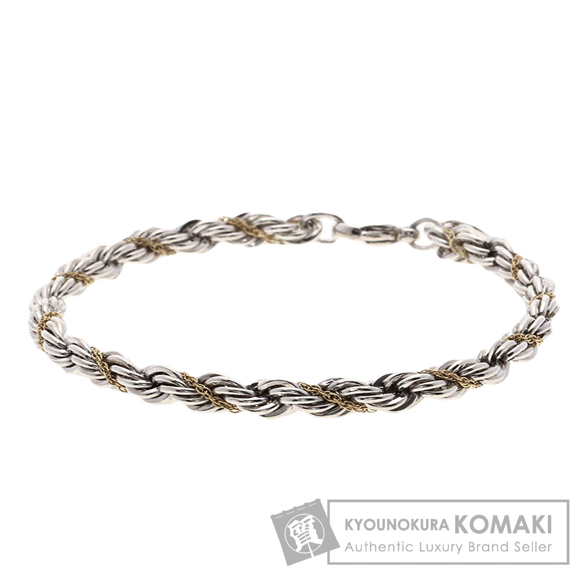 TIFFANY&Co.   Bracelet Twisted Rope Medium Silver 18K Yellow GoldLadies