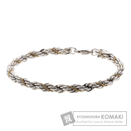 TIFFANY&Co.   Bracelet Twisted Rope Medium Silver 18K Yellow GoldLadies