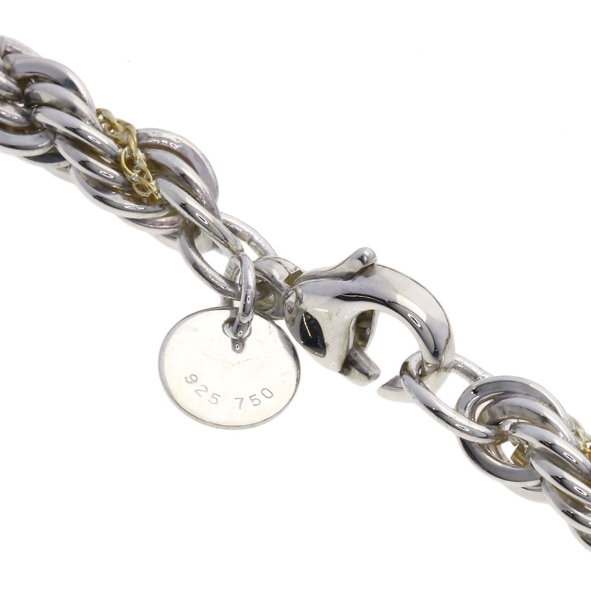 TIFFANY&Co.   Bracelet Twisted Rope Medium Silver 18K Yellow GoldLadies