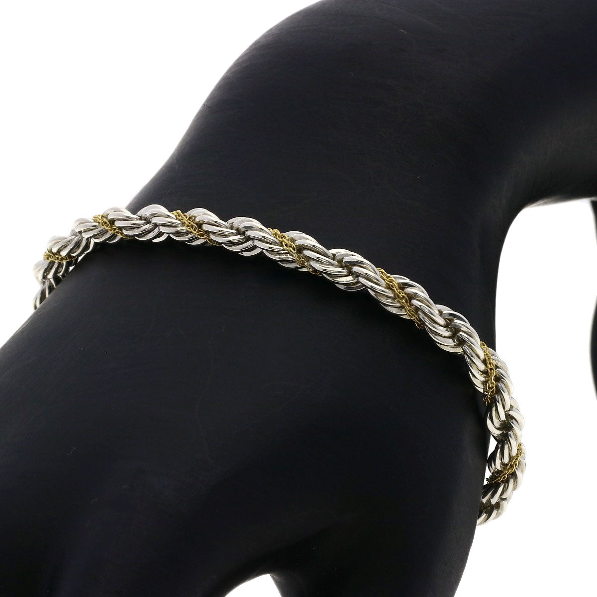 TIFFANY&Co.   Bracelet Twisted Rope Medium Silver 18K Yellow GoldLadies