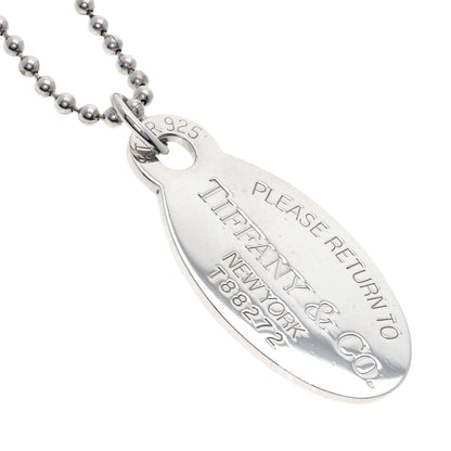 TIFFANY&Co.   Necklace return to oval Silver Ladies