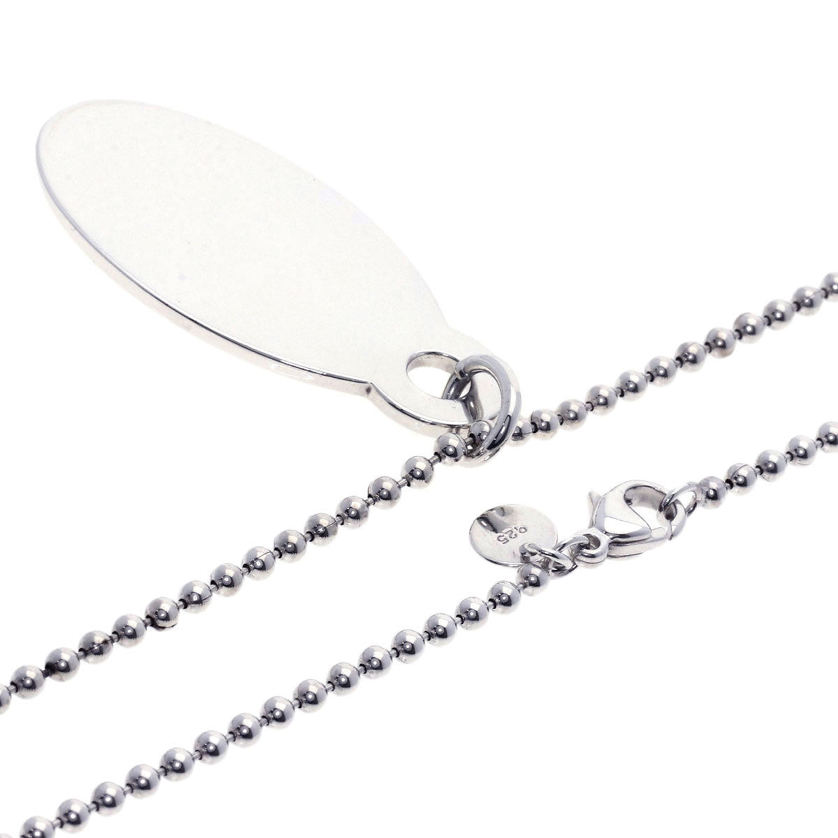 TIFFANY&Co.   Necklace return to oval Silver Ladies