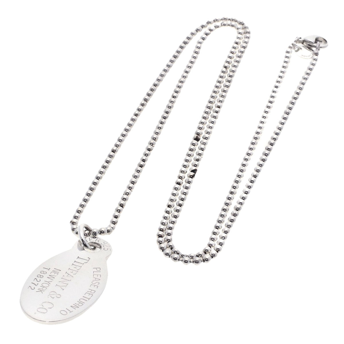 TIFFANY&Co.   Necklace return to oval Silver Ladies