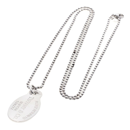 TIFFANY&Co.   Necklace return to oval Silver Ladies
