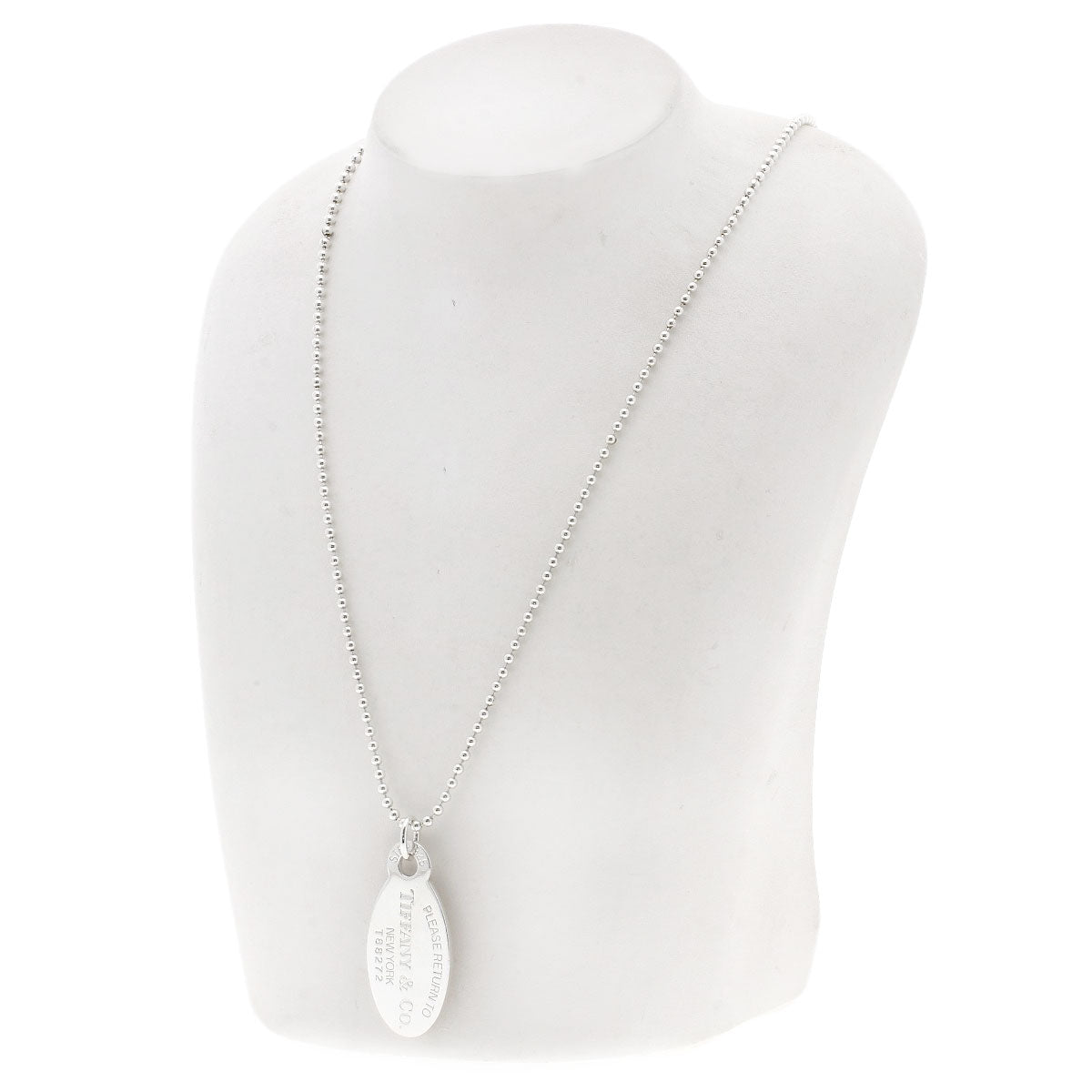 TIFFANY&Co.   Necklace return to oval Silver Ladies