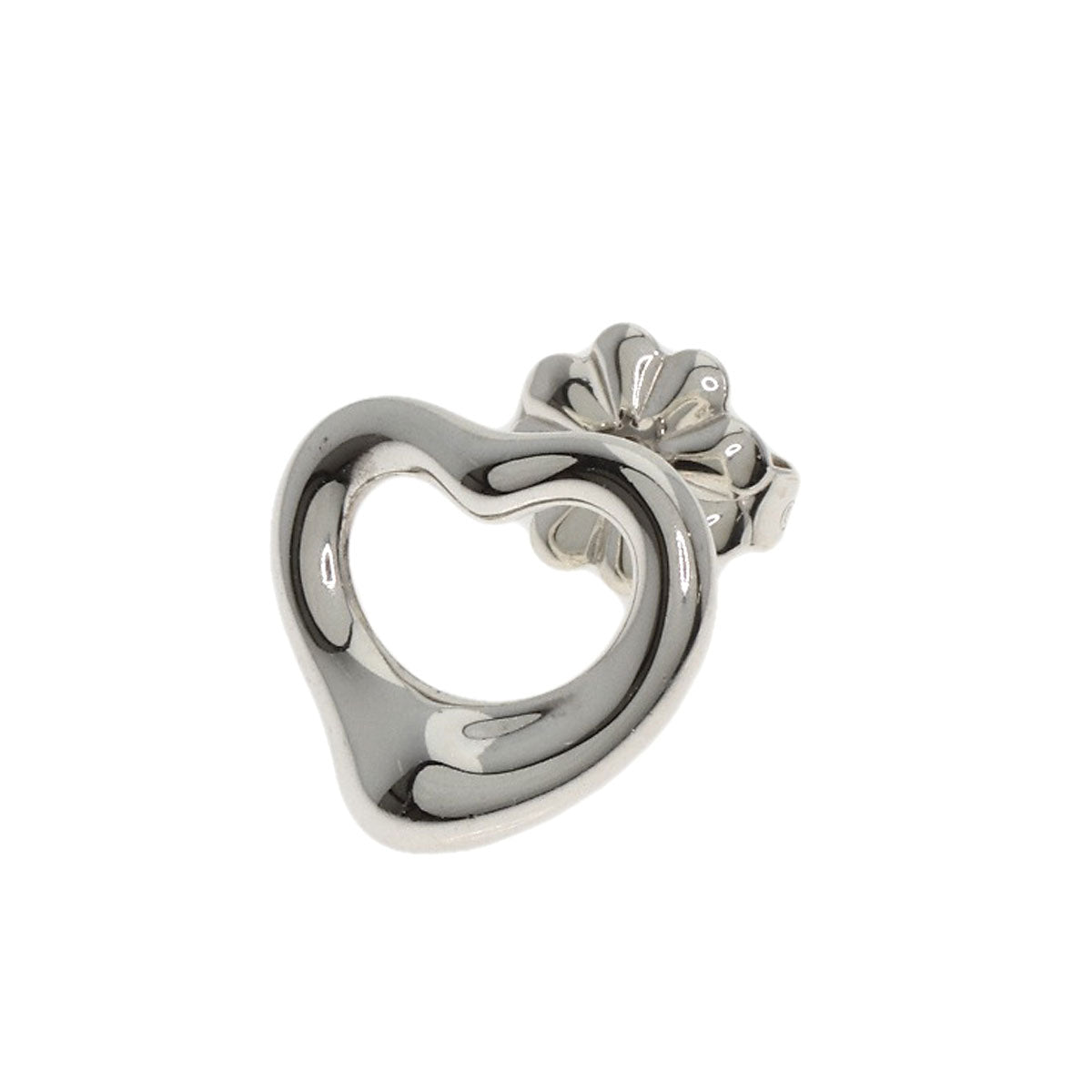TIFFANY&Co. Open heart only one earring Silver Ladies [Used]