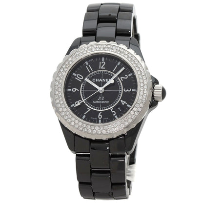 CHANEL J12 1.5" Double Diamond Bezel Watches H0950 Ceramic/Ceramic mens