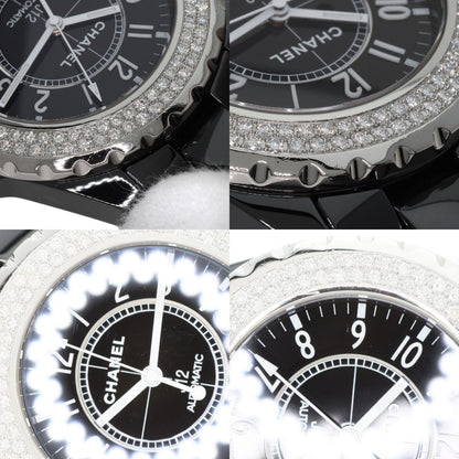 CHANEL J12 1.5" Double Diamond Bezel Watches H0950 Ceramic/Ceramic mens