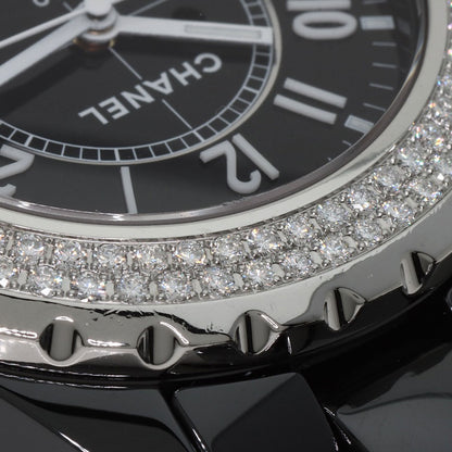 CHANEL J12 1.5" Double Diamond Bezel Watches H0950 Ceramic/Ceramic mens