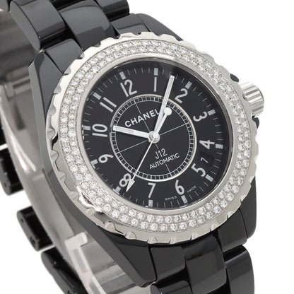 CHANEL J12 1.5" Double Diamond Bezel Watches H0950 Ceramic/Ceramic mens